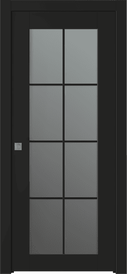 AVON 8 LITE VETRO BLACK MATTE POCKET BELLDINNI MODERN INTERIOR DOOR - 1