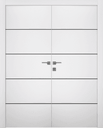 PALLADIO 4H BLACK BIANCO NOBLE DOUBLE DOORS BELLDINNI MODERN INTERIOR DOOR - 1