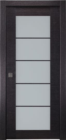 AVANTI 5 LITE VETRO BLACK APRICOT POCKET BELLDINNI MODERN INTERIOR DOOR - 1