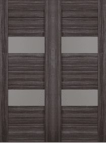 VITA VETRO GRAY OAK DOUBLE BI-FOLD BELLDINNI MODERN INTERIOR DOOR - 2