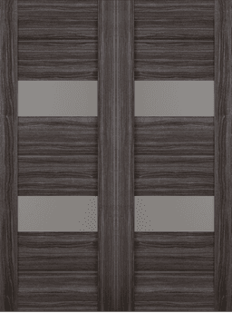 VITA VETRO GRAY OAK DOUBLE BI-FOLD BELLDINNI MODERN INTERIOR DOOR - 2