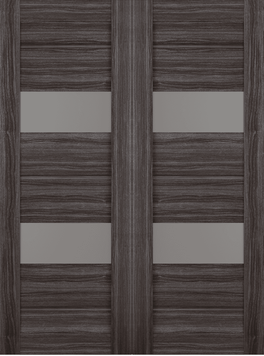 VITA VETRO GRAY OAK DOUBLE BI-FOLD BELLDINNI MODERN INTERIOR DOOR - 2