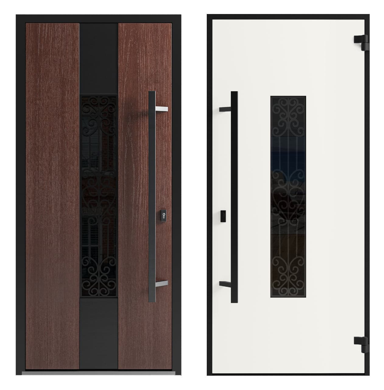 Single metal-aluminum modern exterior door Ronex 1205 - 11