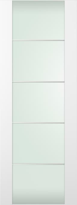 SMART PRO H3G 4H VETRO POLAR WHITE SLAB BELLDINNI MODERN INTERIOR DOOR - 1