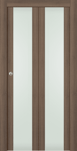 AVON 202 VETRO PECAN NUTWOOD BI-FOLD DOORS BELLDINNI MODERN INTERIOR DOOR - 1