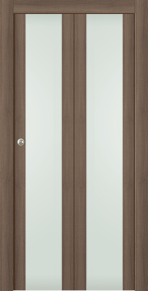 AVON 202 VETRO PECAN NUTWOOD BI-FOLD DOORS BELLDINNI MODERN INTERIOR DOOR - 1