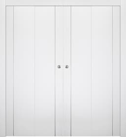 OPTIMA 2U SNOW WHITE DOUBLE BI-FOLD BELLDINNI MODERN INTERIOR DOOR - 1