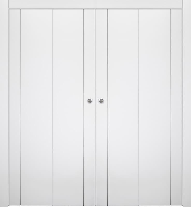 OPTIMA 2U SNOW WHITE DOUBLE BI-FOLD BELLDINNI MODERN INTERIOR DOOR - 1