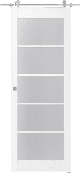 PALLADIO 5 LITE VETRO BIANCO NOBLE DOUBLE BARN BELLDINNI MODERN INTERIOR DOOR - 1