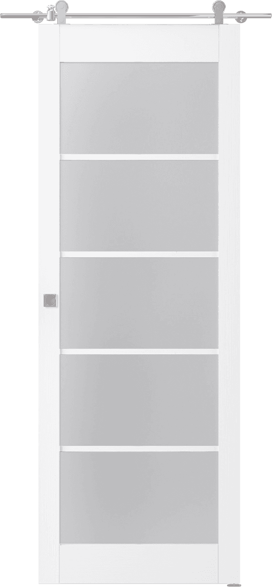 PALLADIO 5 LITE VETRO BIANCO NOBLE DOUBLE BARN BELLDINNI MODERN INTERIOR DOOR - 1