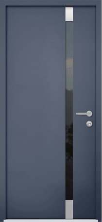 Single metal-aluminum modern exterior door Cynex 6777 A - 2