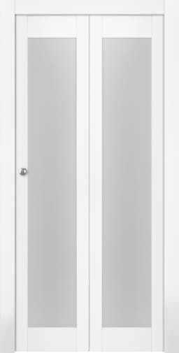 PALLADIO 207 VETRO BIANCO NOBLE BI-FOLD BELLDINNI MODERN INTERIOR DOOR - 1