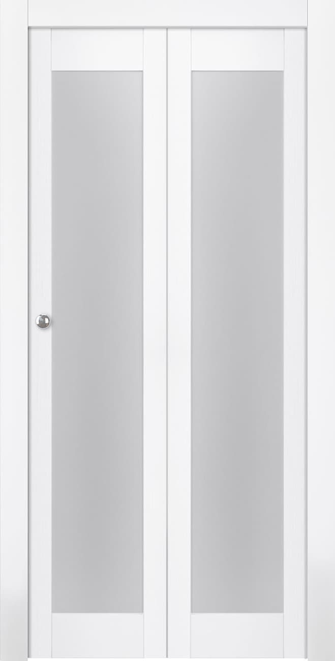 PALLADIO 207 VETRO BIANCO NOBLE BI-FOLD BELLDINNI MODERN INTERIOR DOOR - 1