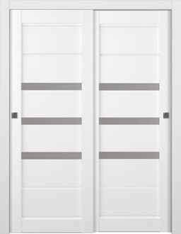 RITA VETRO BIANCO NOBLE BYPASS BELLDINNI MODERN INTERIOR DOOR - 1