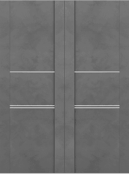 AVON 01 3H GOLD DARK URBAN DOUBLE INVISIBLE METAL FRAME BELLDINNI MODERN INTERIOR DOOR - 2