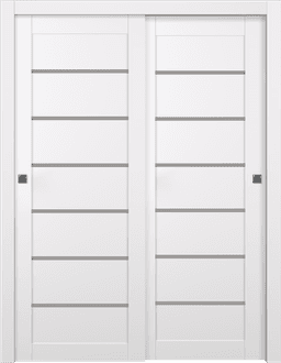 ALBA SNOW WHITE BYPASS BELLDINNI MODERN INTERIOR DOOR - 1