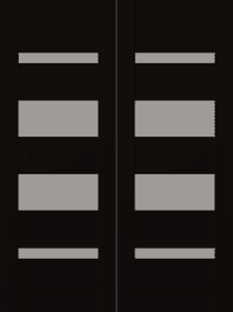 MIRELLA VETRO BLACK MATTE DOUBLE BI-FOLD BELLDINNI MODERN INTERIOR DOOR - 2