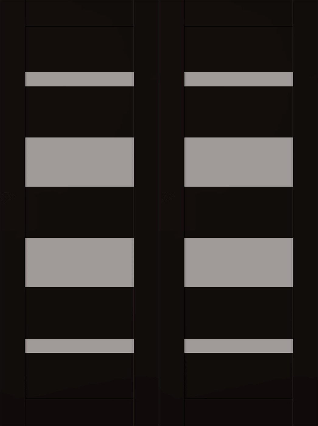 MIRELLA VETRO BLACK MATTE DOUBLE BI-FOLD BELLDINNI MODERN INTERIOR DOOR - 2