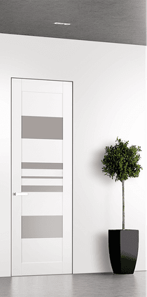 ROMI VETRO SNOW WHITE INVISIBLE METAL FRAME BELLDINNI MODERN INTERIOR DOOR - 1