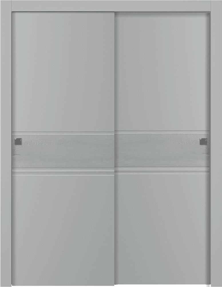 TWINWOOD 2 LIGHT GREY BYPASS BELLDINNI MODERN INTERIOR DOOR - 1