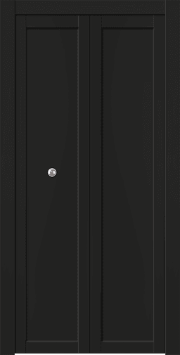 SHAKER 1 PANEL BLACK MATTE DOUBLE BI-FOLD BELLDINNI MODERN INTERIOR DOOR - 1