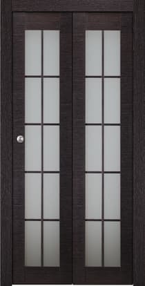 AVANTI 10 LITE VETRO BLACK APRICOT BI-FOLD BELLDINNI MODERN INTERIOR DOOR - 1