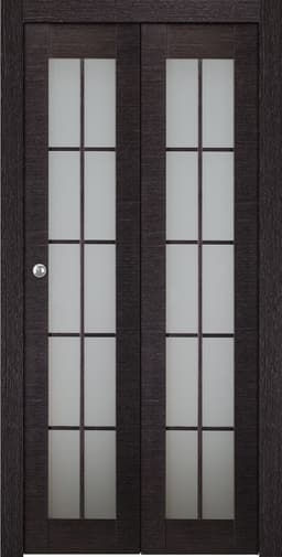AVANTI 10 LITE VETRO BLACK APRICOT BI-FOLD BELLDINNI MODERN INTERIOR DOOR - 1