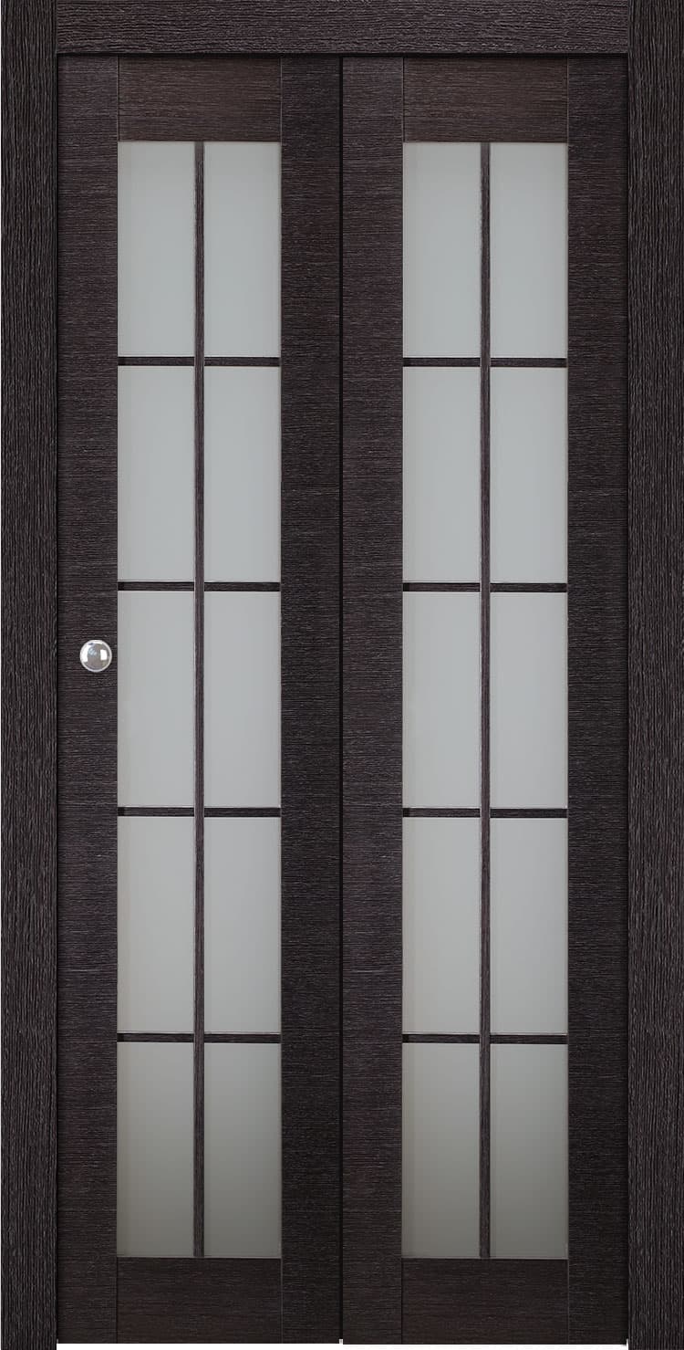 AVANTI 10 LITE VETRO BLACK APRICOT BI-FOLD BELLDINNI MODERN INTERIOR DOOR - 1