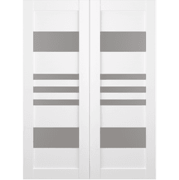 LETI VETRO BIANCO NOBLE BYPASS BELLDINNI MODERN INTERIOR DOOR - 3