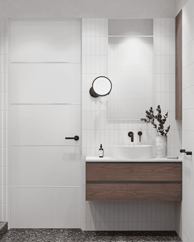 OPTIMA 4H SNOW WHITE DOUBLE INVISIBLE METAL FRAME BELLDINNI MODERN INTERIOR DOOR - 2