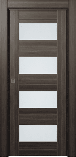 DELLA VETRO GRAY OAK POCKET BELLDINNI MODERN INTERIOR DOOR - 1