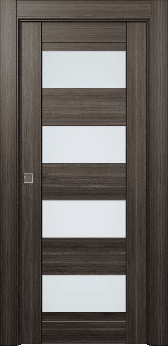 DELLA VETRO GRAY OAK POCKET BELLDINNI MODERN INTERIOR DOOR - 1