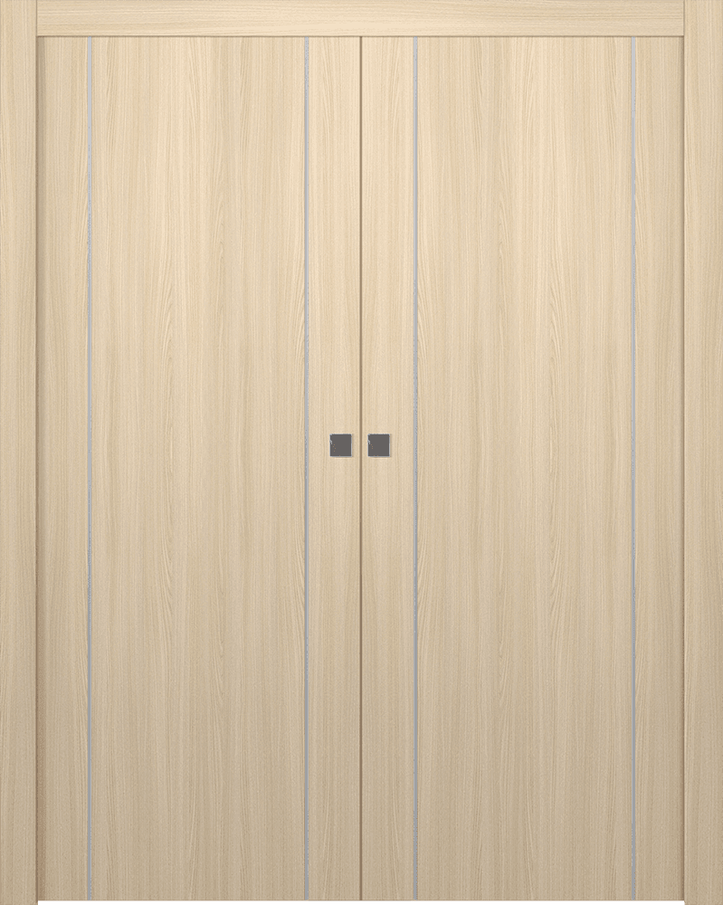 OPTIMA 2U LOIRE ASH DOUBLE POCKET DOORS BELLDINNI MODERN INTERIOR DOOR - 1
