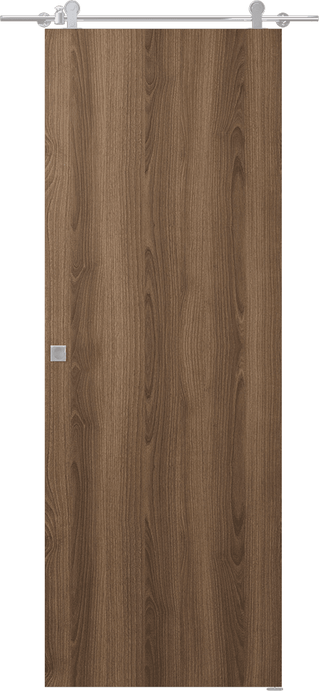 OPTIMA PECAN NUTWOOD BARN DOORS BELLDINNI MODERN INTERIOR DOOR