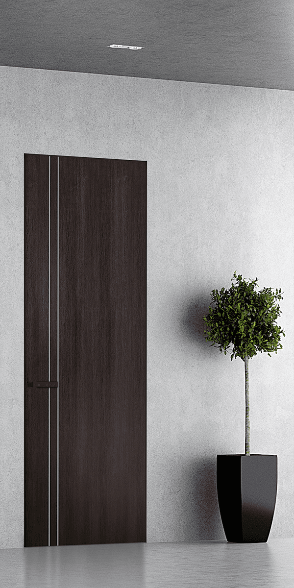 OPTIMA 2V VERALINGA OAK DOUBLE INVISIBLE METAL FRAME BELLDINNI MODERN INTERIOR DOOR - 1