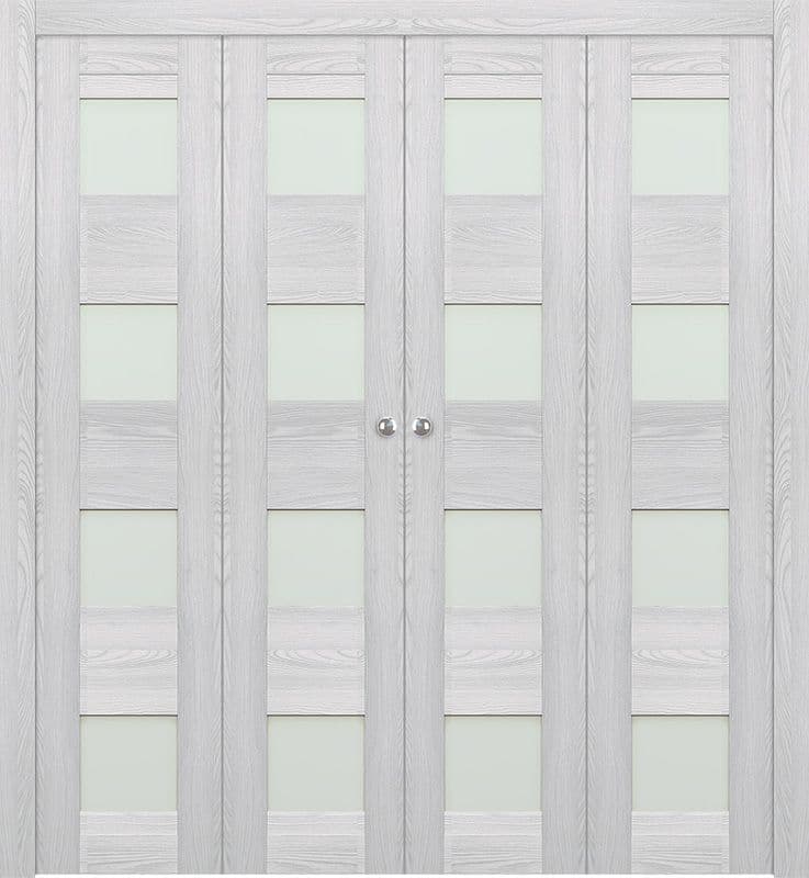 AVON 07-08 VETRO RIBEIRA ASH DOUBLE BI-FOLD DOORS BELLDINNI MODERN INTERIOR DOOR - 1