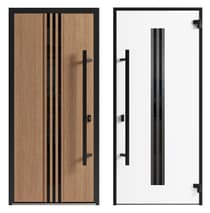 Single metal-aluminum modern exterior door Ronex 1055 8ft - 11