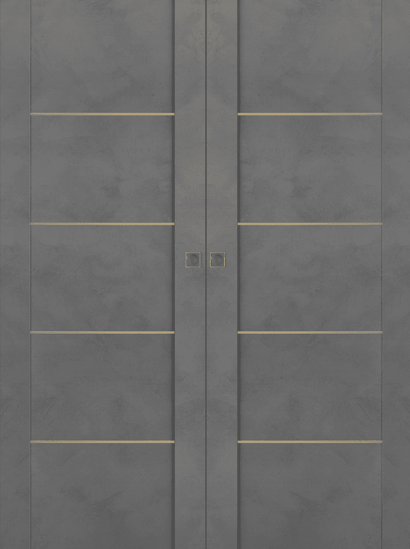 AVON 01 4H GOLD DARK URBAN DOUBLE MAGIC BELLDINNI MODERN INTERIOR DOOR - 1