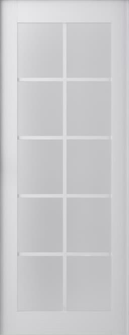 PALLADIO 10 LITE VETRO BIANCO NOBLE SLAB BELLDINNI MODERN INTERIOR DOOR - 1
