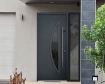 Single Modern Steel Exterior Door Deux 6501 - 8