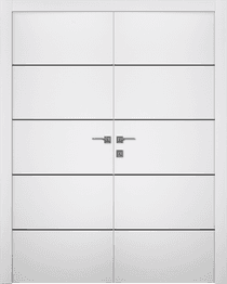OPTIMA 4H BLACK SNOW WHITE DOUBLE DOORS BELLDINNI MODERN INTERIOR DOOR - 1