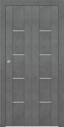 AVON 01 4H DARK URBAN DOUBLE BI-FOLD BELLDINNI MODERN INTERIOR DOOR - 1