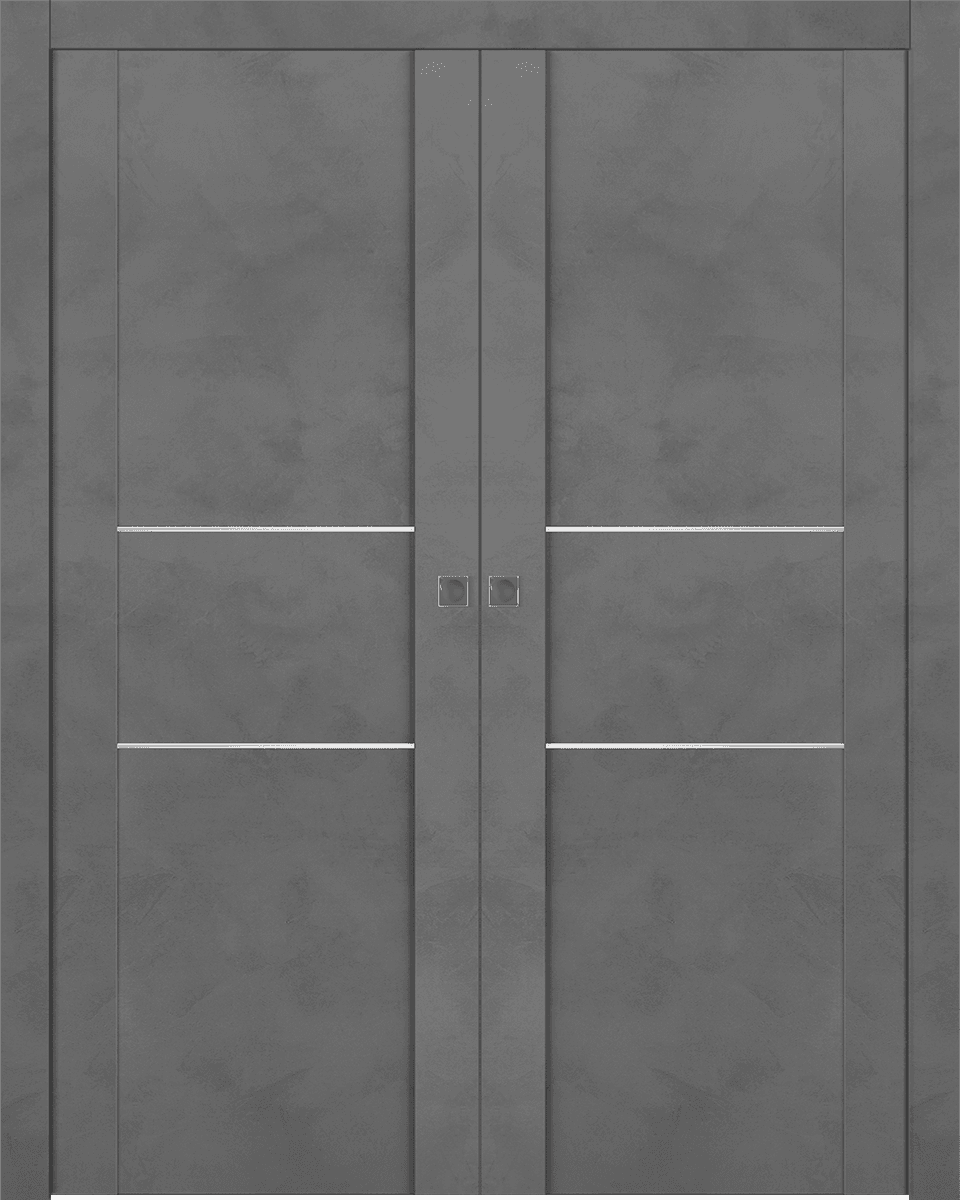 AVON 01 2H DARK URBAN DOUBLE POCKET DOORS BELLDINNI MODERN INTERIOR DOOR - 1
