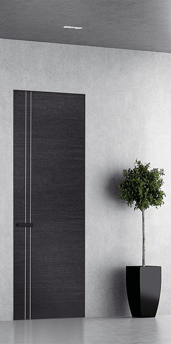AVANTI 2V BLACK APRICOT INVISIBLE METAL FRAME BELLDINNI MODERN INTERIOR DOOR