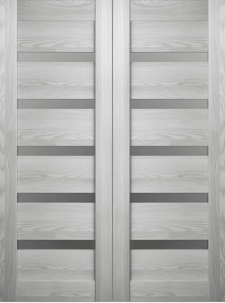 AVON 07-04 VETRO RIBEIRA ASH DOUBLE BARN BELLDINNI MODERN INTERIOR DOOR - 2