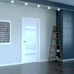 MIRELLA VETRO SNOW WHITE SWING BELLDINNI MODERN INTERIOR DOOR - 4