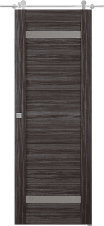 PERLA VETRO GRAY OAK BARN BELLDINNI MODERN INTERIOR DOOR - 1