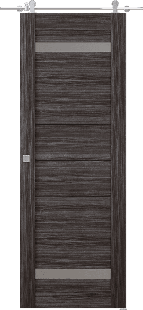 PERLA VETRO GRAY OAK BARN BELLDINNI MODERN INTERIOR DOOR - 1