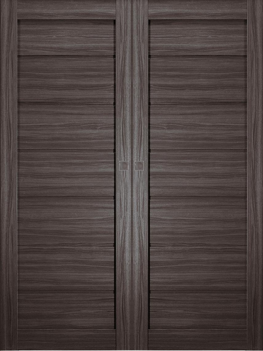 ALDA GRAY OAK DOUBLE MAGIC BELLDINNI MODERN INTERIOR DOOR - 1