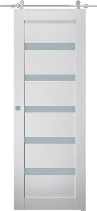 LEORA VETRO BIANCO NOBLE BARN BELLDINNI MODERN INTERIOR DOOR